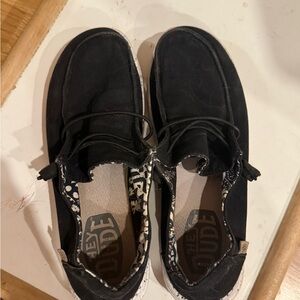 Hey Dude Kids Black Moccasins